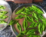 A picture of step 6 of Green karela chaat.