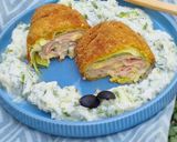 Töltött, rántott cukkinitekercs (vegán) recept fázis 8 fotója