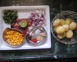 A picture of step 14 of Panipuri with corn potato masala.