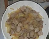 A picture of step 1 of Veggie Sauce Meat With Fried Onions.