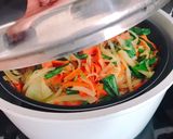 Hình bước làm 7 của món Cá Tuyết Hấp (Chưng) Bún Tàu & Lá Tỏi Gấu