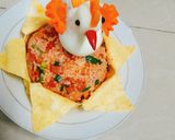 Hình bước làm 4 của món Cơm gói bông sen