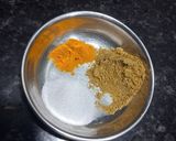 A picture of step 5 of Sambhar with idli.