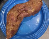 A picture of step 1 of Roasted Sweet Potato and Ginger Soup.