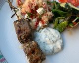 A picture of step 3 of BBQ Rosemary lamb skewer.