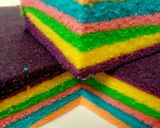 Foto langkah ke 4 dari resep Rainbow cake #mamadd.