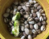 Foto langkah ke 1 dari resep Kerang Rebus Bumbu Kunci Ft Sambel Pencit.