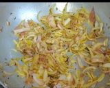 A picture of step 2 of Bhindi /okara masala desi style.