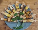 Foto del paso 3 de la receta: Brochetas pollo, piña y queso Brie. 🐔🍍🧀