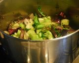 A picture of step 5 of Beans Broccoli poricha koottu with mung.