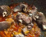 A picture of step 4 of Goat with rice and beans.
