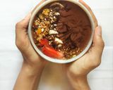 A picture of step 4 of Chocolate banana and almond smoothie.