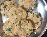 A picture of step 4 of Poha cutlet.