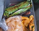 Foto langkah ke 6 dari resep Nasi Bakar Udang Jamur Ayam.