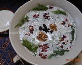 A picture of step 8 of Abdoogh Khiar (Iranian cold cucumber soup).