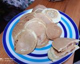 Foto del paso 3 de la receta: Pancakes rellenos de dulce de leche 🥞