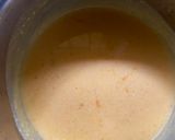 A picture of step 1 of French Toast on Milk-Based Mango Custard.
