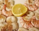 A picture of step 2 of Seafood on a stick.