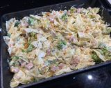 A picture of step 7 of Farfalle Casserole with Ham and Vegetables.