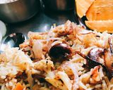 A picture of step 8 of Smoky Veg Biryani.