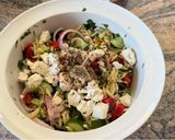 A picture of step 5 of Greek Salad with Orzo.