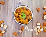 A picture of step 5 of Moong Badi Aloo Curry/Lentil Dumplings with Potatoes.