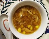 A picture of step 4 of Chicken Sweetcorn soup #toc2 #nutritious special receipe.