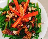 Hình bước làm 2 của món Rau muống luộc trộn dầu giấm
