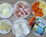 Hình bước làm 1 của món Bún cà ri gà