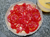 Tarta rápida de jamón, queso, tomate y huevo