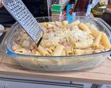 Rakott tejszínes szaftos sonkás tészta recept fázis 4 fotója