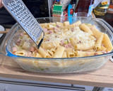 Rakott tejszínes szaftos sonkás tészta recept fázis 4 fotója