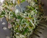 A picture of step 2 of Hakka noodles.