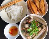 Hình bước làm 4 của món Canh chua ếch lá giang