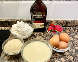 Foto del paso 1 de la receta: Pastel de requesón y fresas al aroma de ron