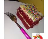 A picture of step 1 of Redvelvet cake.