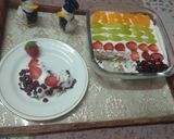 A picture of step 11 of Fresh fruit biscuit pudding.
