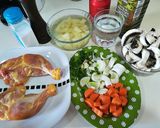 Foto del paso 1 de la receta: Pollo a la jardinera con cerveza