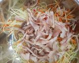 Hình bước làm 5 của món Gỏi đu đủ xanh tai heo