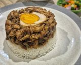 Foto langkah ke 5 dari resep Nasi Tim Ayam Jamur.