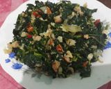 Foto langkah ke 9 dari resep Tumis daun pepaya udang.