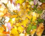 A picture of step 2 of Veggies omelette with fried potatoes.