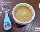 Hình bước làm 4 của món Cháo yến mạch táo đỏ rắc phô mai