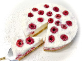 Torta fredda cocco e lamponi