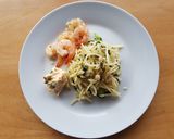 Foto langkah ke 5 dari resep Spagheti Oglio Olio/Baked Garlic Shrimp Salted Egg MPASI 1+.