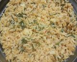A picture of step 2 of Spinach rice.