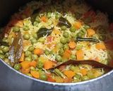 A picture of step 5 of Peas Pulao in pressure cooker.