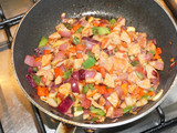Tortilla de papas con chorizo