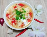 Hình bước làm 4 của món Canh cà chua trứng