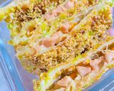 Hình bước làm 5 của món Sandwich nhân xúc xích mayo